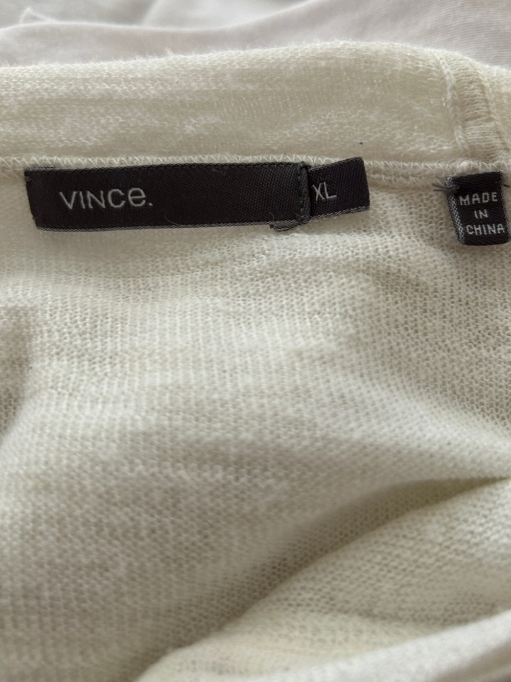 Vince Linen Blend Slub Knit Pullover Hoodie
White XL - Picture 9 of 12